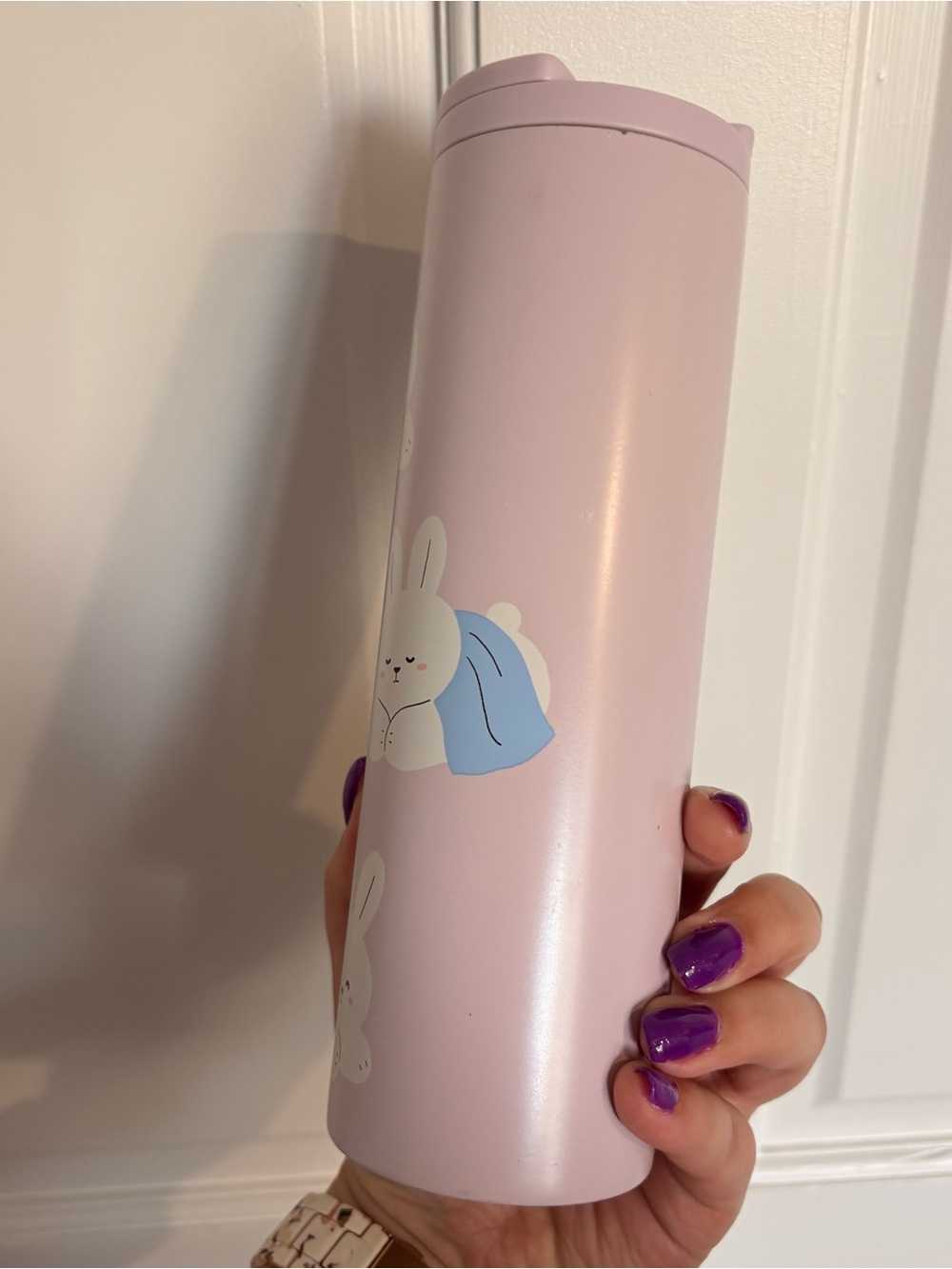 Starbucks Year of the Rabbit 16 oz stainless steel tumbler Rabbit in Blanket - Picture 3 of 9